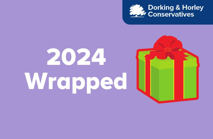 A graphic that is a present box with the words "2024 Wrapped"