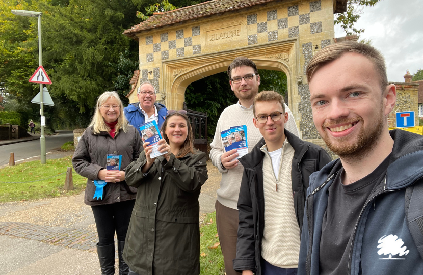 The Conservative team out in Westhumble